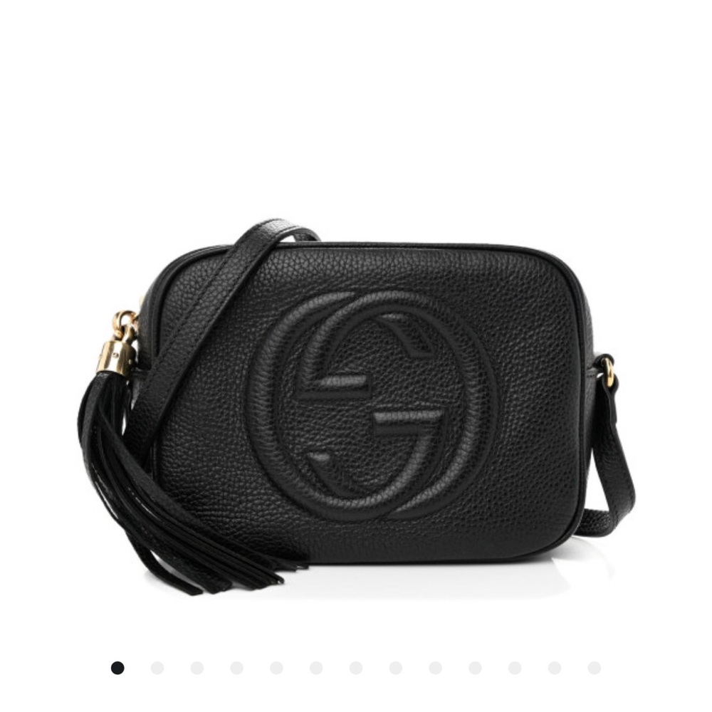 Gucci Black Pebbled Calfskin Small SoHo Disco Bag